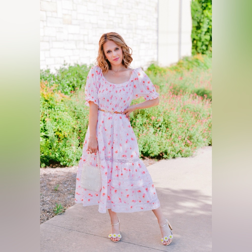 LoveShackFancy X Target Cosette Tiered Floral Midi Dress
